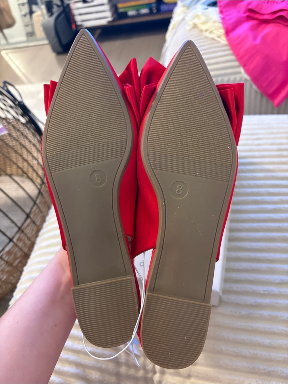a new day Red Satin Bow Slingback Flats - Women - Picture 4 of 4